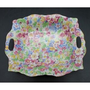 James Kent Apple Blossom Chintz Trinket Dish Floral Vanity Ring Dish England